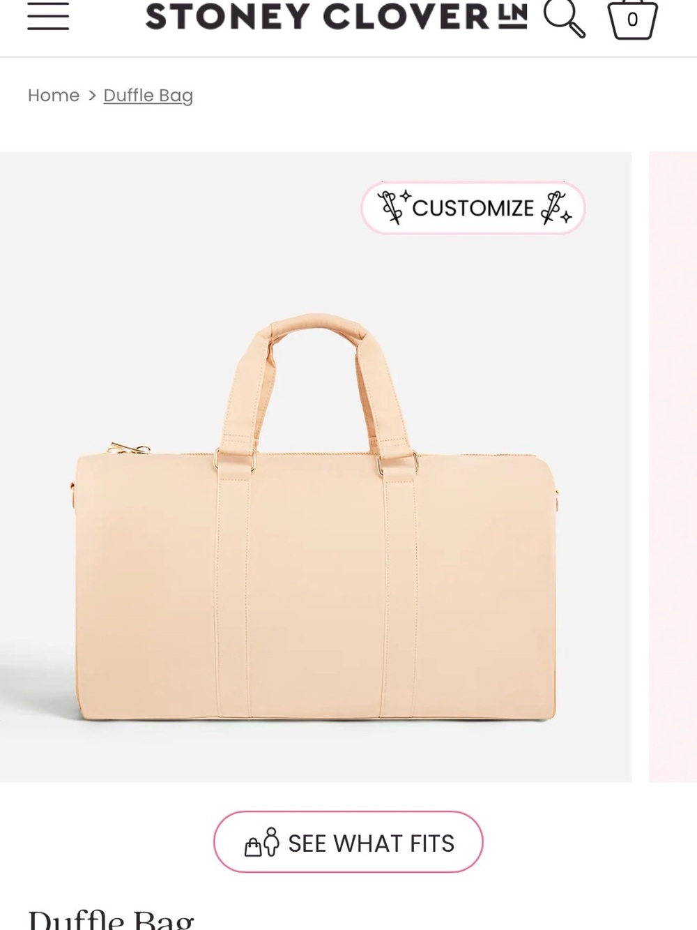 Stoney Clover Lane Duffle Bag - Blush Peach